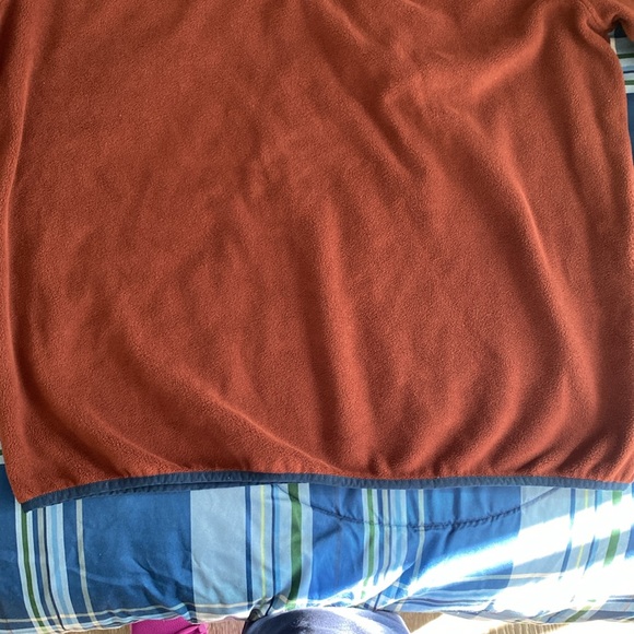 Dark brick and navy fleece jacket - Picture 8 of 17